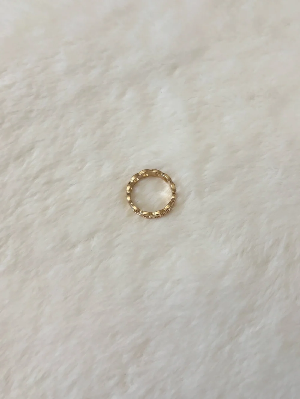 5/$15 🩷 MUST BUNDLE Gold Chain-Link Band Ring - Women Jewelry